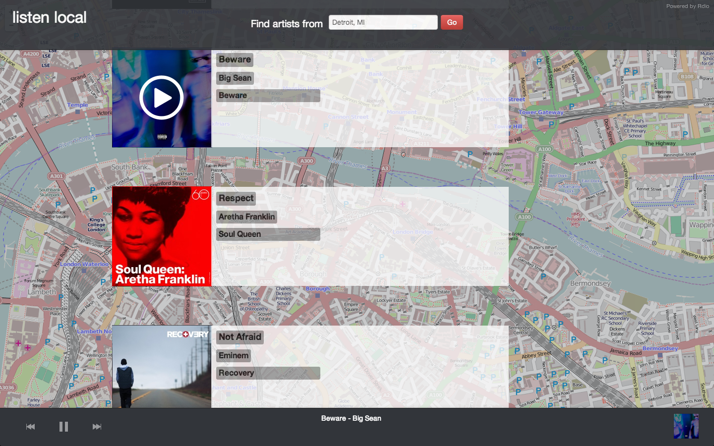Listen Local project preview